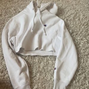 White Champion Hoodie (Came Cropped)